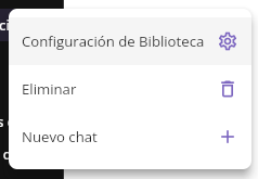 Menu de proyecto